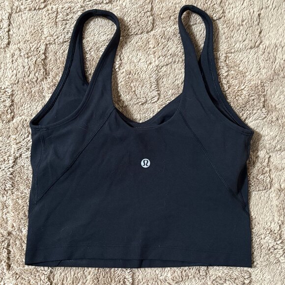 Like New Lululemon Align Tank Top Yoga Black Built In Bra Nulu Size 4 - Picture 4 of 8